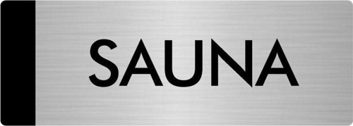Metal Yönlendirme Levhası, Departman Kapı Isimliği Sauna 7X20 Cm Gümüş Renk