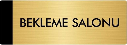 Metal Yönlendirme Levhası, Departman Kapı Isimliği Bekleme Salonu 10X20 Cm Altın Renk