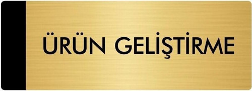 Metal Yönlendirme Levhası, Departman Kapı Isimliği Ürün Geliştirme 7X20 Cm Altın Renk