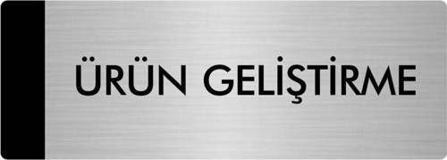 Metal Yönlendirme Levhası, Departman Kapı Isimliği Ürün Geliştirme 7X20 Cm Gümüş Renk