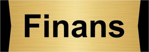 Finans 10X20Cm Altın Renk Metal Yönlendirme Levhası