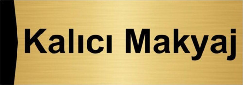 Kalıcı Makyaj 5X20Cm Altın Renk Metal Yönlendirme Levhası