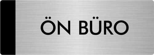 Metal Yönlendirme Levhası, Departman Kapı Isimliği Ön Büro 7X20 Cm Gümüş Renk