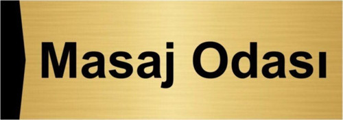 Masaj Odası 5X20Cm Altın Renk Metal Yönlendirme Levhası