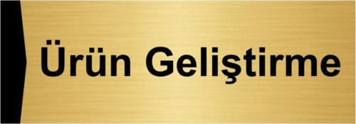 Ürün Geliştirme 10X20Cm Altın Renk Metal Yönlendirme Levhası