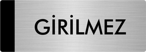Metal Yönlendirme Levhası, Departman Kapı Isimliği Girilmez 10X20 Cm Gümüş Renk