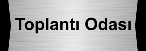 Toplantı Odası 7X20Cm Gümüş Renk Metal Yönlendirme Levhası