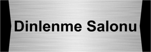 Dinlenme Salonu 7X20Cm Gümüş Renk Metal Yönlendirme Levhası
