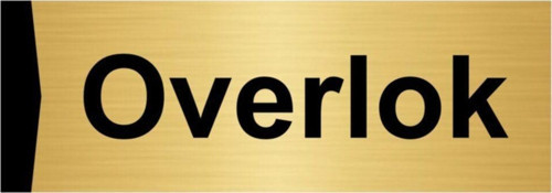 Overlok 10X20Cm Altın Renk Metal Yönlendirme Levhası