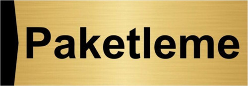 Antrepo 7X20Cm Altın Renk Metal Yönlendirme Levhası