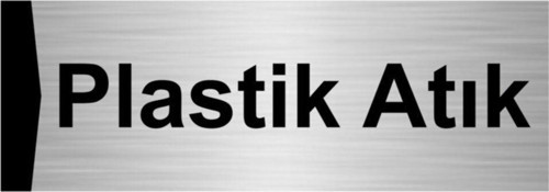 Plastik Atık 7X20Cm Gümüş Renk Metal Yönlendirme Levhası