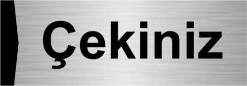 Çekiniz 10X20Cm Gümüş Renk Metal Yönlendirme Levhası