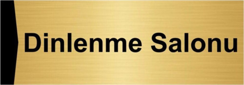 Dinlenme Salonu 5X20Cm Altın Renk Metal Yönlendirme Levhası