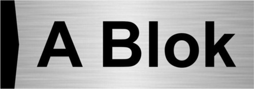 A Blok 10X20Cm Gümüş Renk Metal Yönlendirme Levhası
