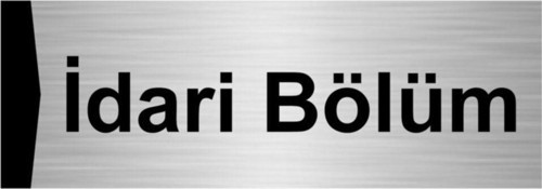 Idari Bölüm 7X20Cm Gümüş Renk Metal Yönlendirme Levhası