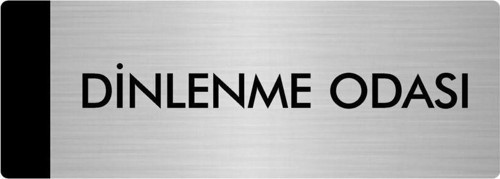 Metal Yönlendirme Levhası, Departman Kapı Isimliği Dinlenme Odası 7X20 Cm Gümüş Renk