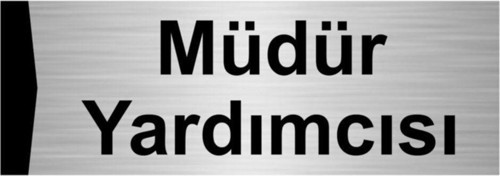 Müdür Yardımcısı 10X20Cm Gümüş Renk Metal Yönlendirme Levhası