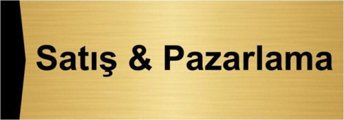 Satış & Pazarlama 10X20Cm Altın Renk Metal Yönlendirme Levhası