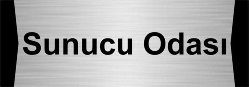 Sunucu Odası 5X20Cm Gümüş Renk Metal Yönlendirme Levhası