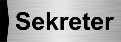 Sekreter 5X20Cm Gümüş Renk Metal Yönlendirme Levhası