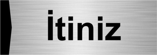 Itiniz 5X20Cm Gümüş Renk Metal Yönlendirme Levhası