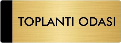 Metal Yönlendirme Levhası, Departman Kapı Isimliği Toplantı Odası 7X20 Cm Altın Renk