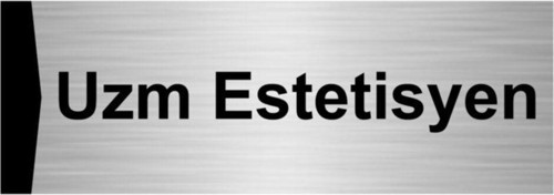 Uzm Estetisyen 10X20Cm Gümüş Renk Metal Yönlendirme Levhası