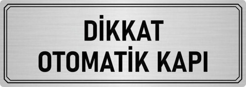 Metal Yönlendirme Levhası, Departman Kapı Isimliği Otomatik Kapı 7X20 Cm Gümüş Renk