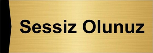 Organizasyon 10X20Cm Altın Renk Metal Yönlendirme Levhası
