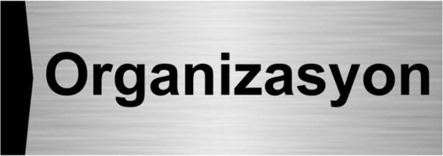 Organizasyon 10X20Cm Gümüş Renk Metal Yönlendirme Levhası