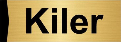 Kiler 5X20Cm Altın Renk Metal Yönlendirme Levhası