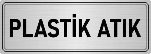Metal Yönlendirme Levhası, Departman Kapı Isimliği Plastik Atık 7X20 Cm Gümüş Renk