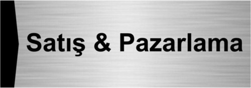 Satış & Pazarlama 5X20Cm Gümüş Renk Metal Yönlendirme Levhası