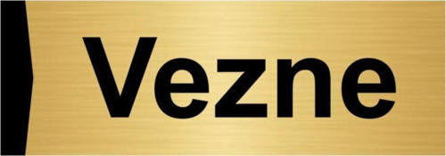 Vezne 5X20Cm Altın Renk Metal Yönlendirme Levhası