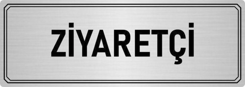Metal Yönlendirme Levhası, Departman Kapı Isimliği Ziyaretçi 10X20 Cm Gümüş Renk