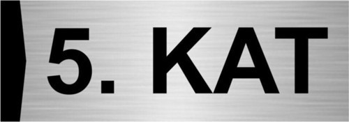 Kat 5 7X20Cm Gümüş Renk Metal Yönlendirme Levhası