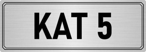 Metal Yönlendirme Levhası, Departman Kapı Isimliği Kat 5 7X20 Cm Gümüş Renk