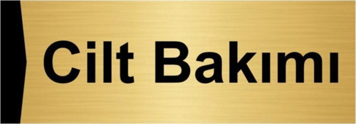 Cilt Bakımı 7X20Cm Altın Renk Metal Yönlendirme Levhası
