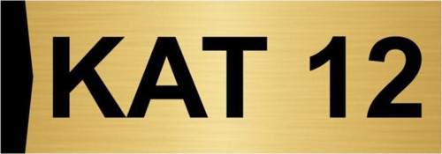 Kat 12 7X20Cm Altın Renk Metal Yönlendirme Levhası