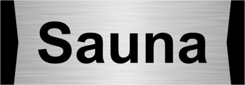 Sauna 7X20Cm Gümüş Renk Metal Yönlendirme Levhası