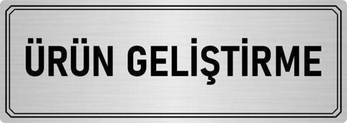 Metal Yönlendirme Levhası, Departman Kapı Isimliği Ürün Geliştirme 5X20 Cm Gümüş Renk