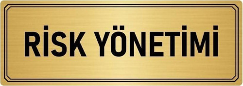 Metal Yönlendirme Levhası, Departman Kapı Isimliği Risk Yönetimi 10X20 Cm Altın Renk