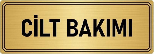 Metal Yönlendirme Levhası, Departman Kapı Isimliği Cilt Bakımı 7X20 Cm Altın Renk