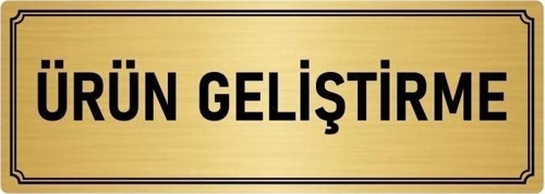 Metal Yönlendirme Levhası, Departman Kapı Isimliği Ürün Geliştirme 5X20 Cm Altın Renk