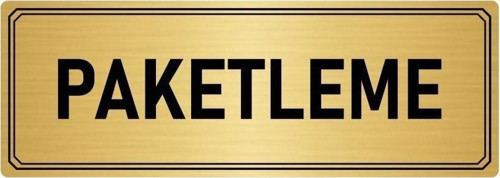 Metal Yönlendirme Levhası, Departman Kapı Isimliği Paketleme 5X20 Cm Altın Renk