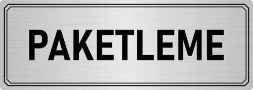 Metal Yönlendirme Levhası, Departman Kapı Isimliği Paketleme 10X20 Cm Gümüş Renk