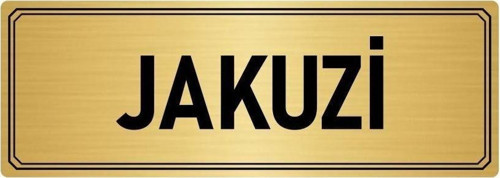 Metal Yönlendirme Levhası, Departman Kapı Isimliği Jakuzi 7X20 Cm Gümüş Renk