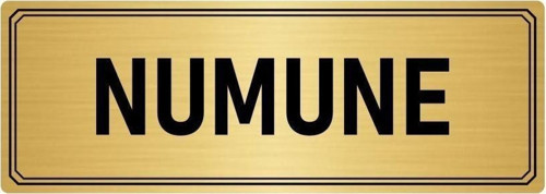 Metal Yönlendirme Levhası, Departman Kapı Isimliği Numune 7X20 Cm Altın Renk
