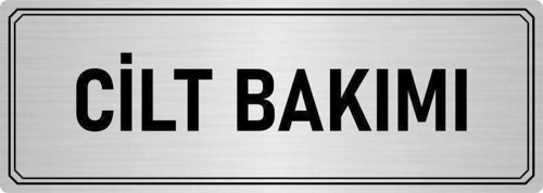 Metal Yönlendirme Levhası, Departman Kapı Isimliği Cilt Bakımı 5X20 Cm Gümüş Renk