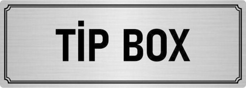 Metal Yönlendirme Levhası, Departman Kapı Isimliği Tip Box 10X20 Cm Gümüş Renk